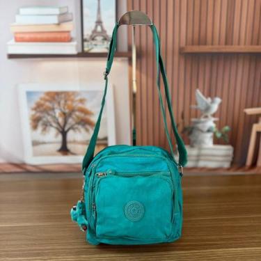 Imagem de Bolsa Transversal Feminina Compacta Pequena Alça Ajustável Chaveiro Zí