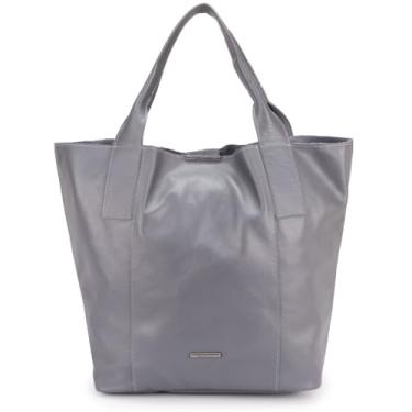 Imagem de Bolsa Feminina Sacola Ombro Faculdade Couro (CINZA CHUMBO)