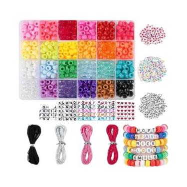 Imagem de Kit Elegante De Pulseiras DIY Com Miçangas De Pônei, Miçangas De Argil