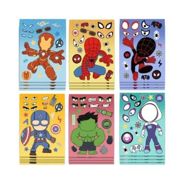 Imagem de Adesivos De Quebra-Cabeça DIY Do Homem-Aranha E Do Homem De Ferro, 32 