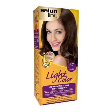 Imagem de Tintura Creme Salon Line Light Color Chocolate 6.7 Kit