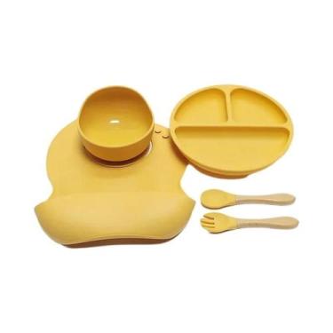 Imagem de Conjunto De Pratos De Silicone Para Crianças Com Sucção, Tigela Antide