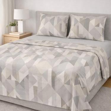 Imagem de Jogo de Cama Lençol Casal Percal 160 fios Karsten 100% Algodão Toque M