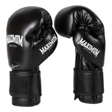 Imagem de Luva Profissional Black Maximum Boxe Muay Thai Pro Séries-Unissex