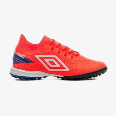 Imagem de Chuteira Society Umbro Adamant Premier, Laranja, Branco, 43, Unissex