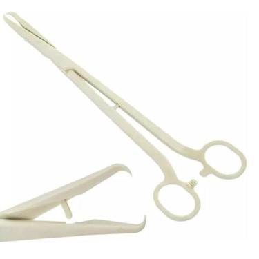 Imagem de Pinça Pozzi Estéril Descartável Kolplast - Kit Com 10 Unidades