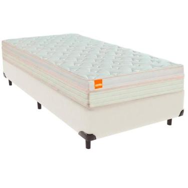 Imagem de Cama Box Solteirão e Colchão Tucson Molas Ensacadas Inducol Palha