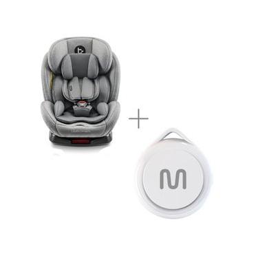 Imagem de Kit Cadeirinha Infantil Para Carro 0-36 Kgs Snugfix Cinza Litet + Rastreador Bluetooth Multi MTag BB454K BB454K