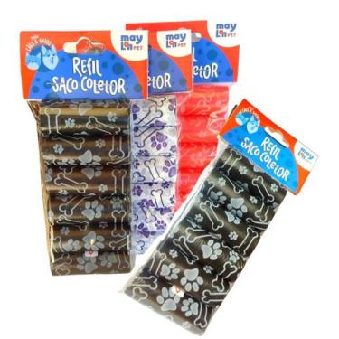 Imagem de Saquinhos higienicos cata cata 15 saqunhos por rolo pega caca cachorro