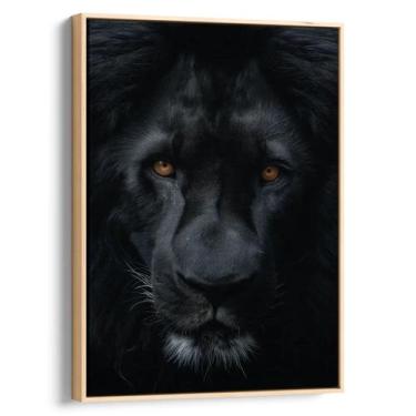 Imagem de Quadro Leão Majestoso em Noite Misteriosa e Profunda - Mioquadros, 90x