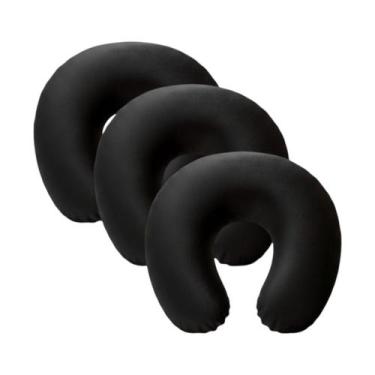 Imagem de Almofada Pescoço Viagem Apoio Cervical Fibram Cor:PretoQuantidade:3, P