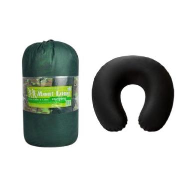 Imagem de Kit Viagem Colchonete + Almofada de Pescoço Tamanho:CasalCor:Preto - F