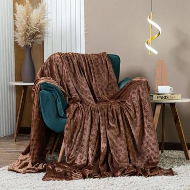 Imagem de Cobertor Manta Dupla Face Encanto King 100% Poliéster Microfibra Plush Fleece Reversível Bege