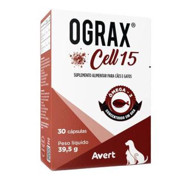 Imagem de Ograx Cell Avert Ômega 3 Cães e Gatos 30 Capulas, Ograx Cell 15