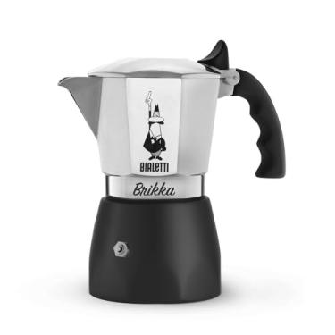 Imagem de Bialetti Brikka Moka Pot - Cafeteira de café expresso rica em creme, cafeteira italiana, 2 doses de café expresso (100 ml), preta