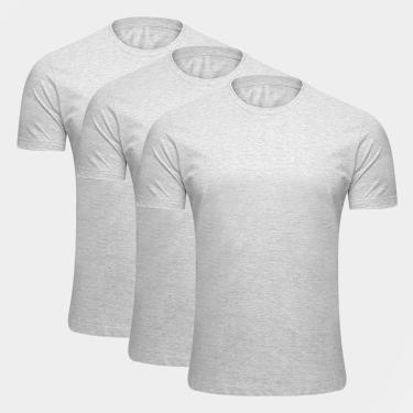 Imagem de Kit Camiseta Básica Masculina c/ 3 Peças-Masculino