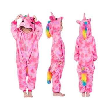 Imagem de Pijamas Kigurumi Para Crianças, Fantasia De Unicórnio, Tigre, Leão, Ra
