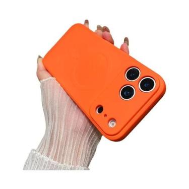 Imagem de Capa De Silicone Líquido Fosco Com Carregamento Sem Fio Magsafe Para i