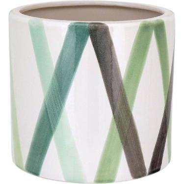 Imagem de CACHEPÔ VASO DECORATIVO PLANTA PLAYA CERÂMICA 24x24x24cm VERDE