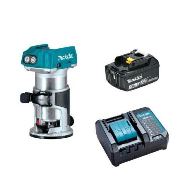 Imagem de Tupia Laminadora 6 e 8mm 18V DRT50Z Com Bateria 3AH Makita