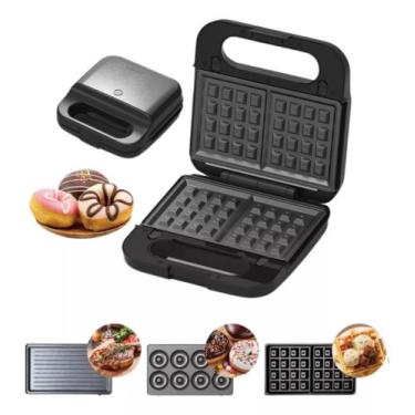 Imagem de Sanduicheira Elétrica Multifuncional Donuts Waffer Grill Sandwich 3 em