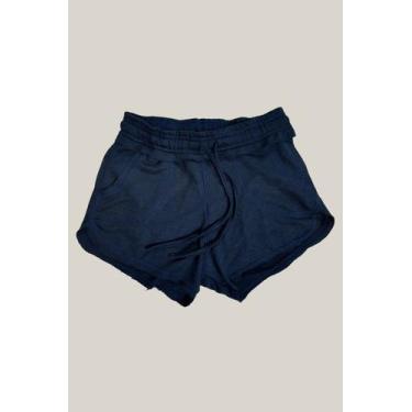 Imagem de Shorts Moletom Feminino WSS Brasil Basic, P, Azul