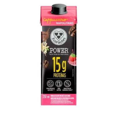 Imagem de Bebida Láctea 3 Corações Power Cappuccino Napolitano 15g Proteínas 250