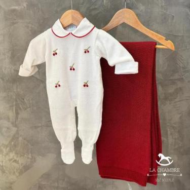Imagem de Saída de Maternidade Tricot: Macacão c/ Body + Manta - LA CHAMBRE