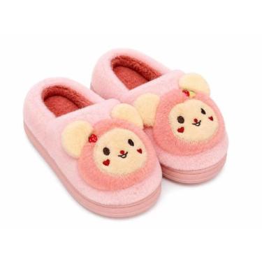 Imagem de Pantufa Infantil Plush Ursinha Rosa Super Quentinha 27/28 - Europa