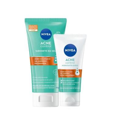 Imagem de Kit Limpeza Facial Acne Control Nívea + Hidratante Matte Pele Sequinha