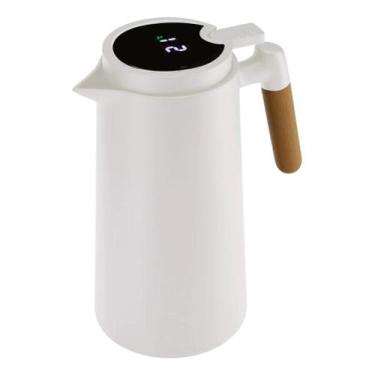 Imagem de Garrafa Térmica Café Chá Display Digital Temperatura Led 1 L Cor Branc