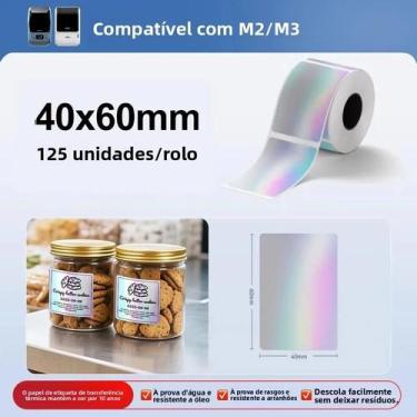 Imagem de Etiquetas Adesivas De Papel Para Impressora De Transferência Térmica À
