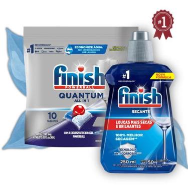 Imagem de Kit Finish Detergente em Tablete 10tabs e Secante 250ml para Lava Louç