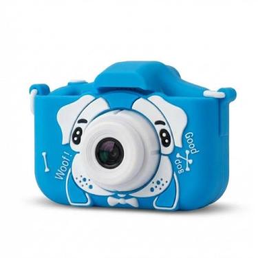 Imagem de Câmera Digital Fotográfica Infantil Azul compacta para fotos e vídeos,