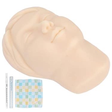 Imagem de Modelo de cabeça de silicone, manequim de silicone amplamente utilizado, ecologicamente correto para prática de cabeleireiro para prática de tatuagem de sobrancelha