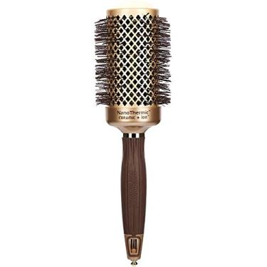 Imagem de Olivia Garden NanoThermic Ceramic + Escova de cabelo térmica redonda de íons – não elétrica – Escova profissional para cabelos normais a grossos – Barril de 6,5 cm de diâmetro – NT-54