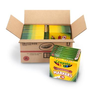 Imagem de Crayola Classic Broad Line Markers, Case of 24, 10 Count