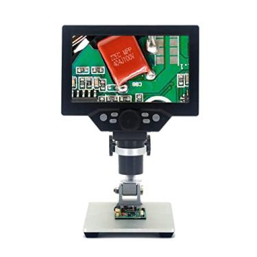 Imagem de ZDBH Microscópio Adaptador de Microscópio Digital G1200 Microscópio Solda de 7 polegadas Display LCD Microscópio Amplificação 1-1200X Acessórios para Microscópio Amplificação (Cor: Bateria embutida)