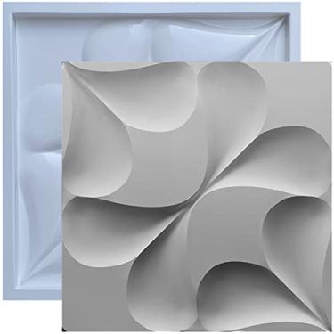 Imagem de Molde pra Gesso 3D e Cimento ABS Trento 49x49 FDG Forma Painel Revestimento placa pra Parede