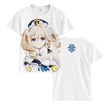 Imagem de Barbara Shirt Cosplay Cute Funny T-Shirt with Short Sleeve Genshin Impact Tops