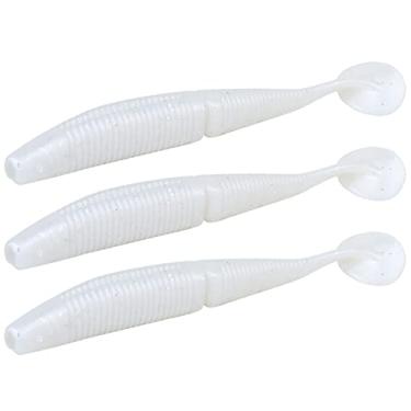 Imagem de Isca de pesca artificial Minnow isca 3 peças isca artificial para peixe(#2 Branco Perolado)