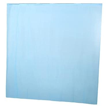 Imagem de Kasituny Cortina de Chuveiro Confortável ao Toque Cortina de Chuveiro Cor Sólida Multiuso Luz azul