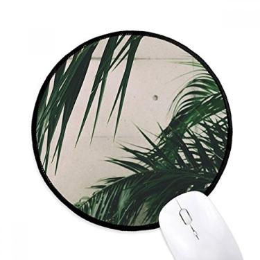 Imagem de DIYthinker Fotografia Folha Planta Imagem Natureza Mouse Pad Desktop Escritório Tapete Redondo para Computador