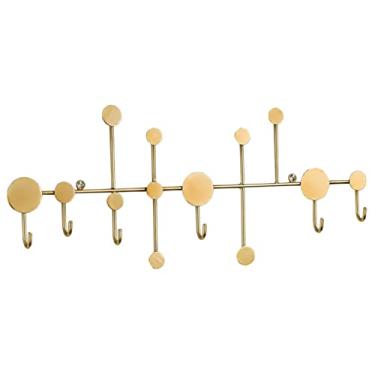 Imagem de KIZQYN Ganchos de casaco ganchos de roupas atrás da porta Racks de ferro forjado moderna decoração de parede de casa elementos de bolinhas estilo nórdico gancho de casaco simples cabide de parede