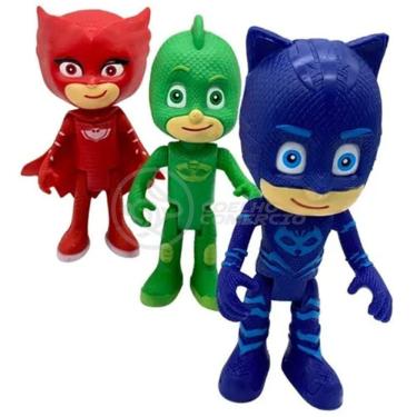 Imagem de Kit 3 Bonecos Brinquedos Pjmasks Grandes 14Cm
