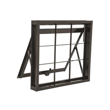 Imagem de Janela Maxim-Ar Grade Quadriculada Black em Aço 60 x 60 x 8 cm 1 Folha Pratika Sasazaki