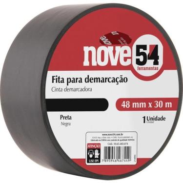 Imagem de Fita Demarcação Adesiva 48MM X 30M - Nove54 | Preta