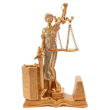 Imagem de Dama Da Justiça Porta Caneta 20cm - Enfeite Resina