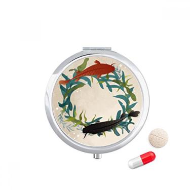 Imagem de Caixa de armazenamento de medicamentos com citação de peixe, imagem de peixe, maleta do mar