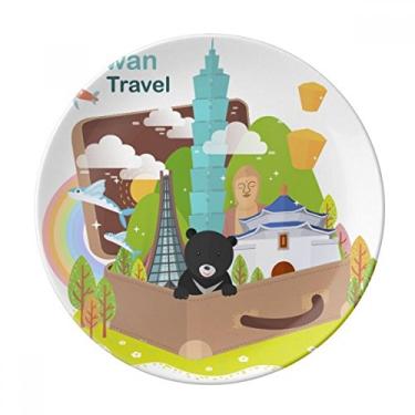 Imagem de Taiwan Travel 101 Prato de porcelana decorativa Salver Prato de jantar